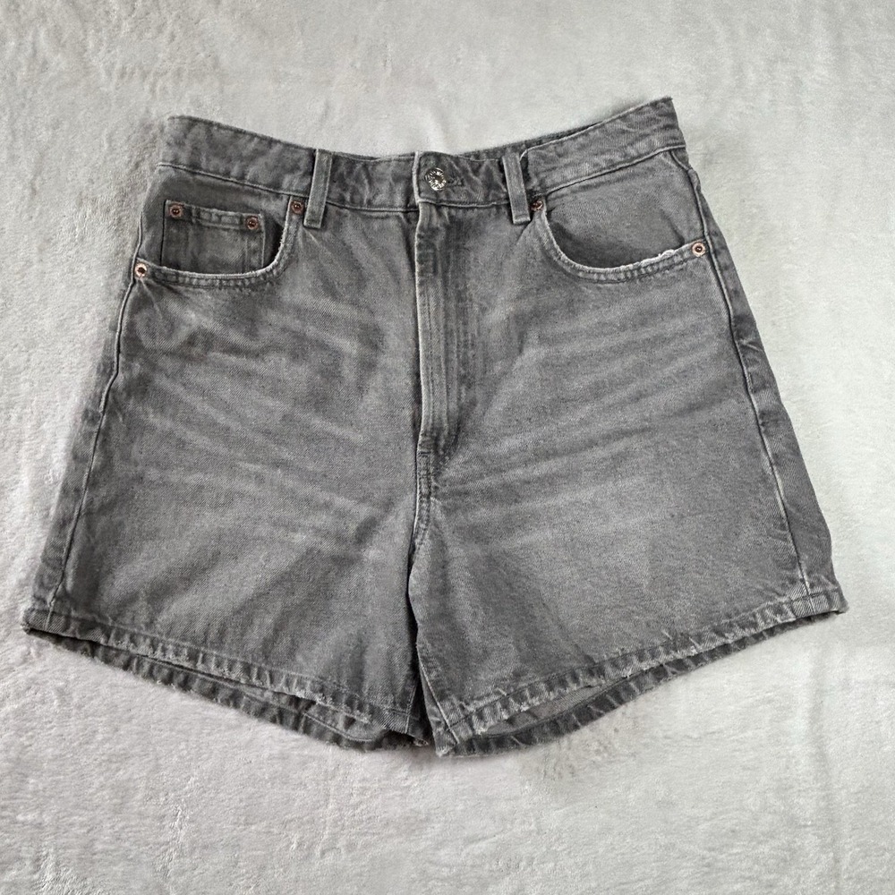 Zara Womens Gray Charcoal High Waisted Shorts Size 6